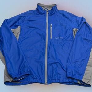 EDDIE BAUER Men’s XL TALL Blue / Gray Nylon Jacket